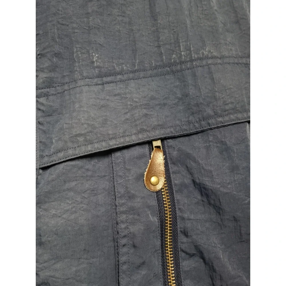 Vintage Mountaintek Utility‎ Jacket Mens XL Blue Mountain Parka Retractable Hood